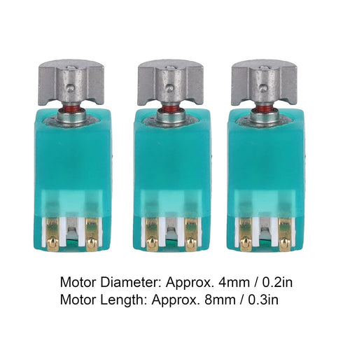 Micro Vibration Motor, Mini Electric Low Noise 5400RPM Motors, ABS Shell 4x8mm for DIY Toys and Electronic Equipment