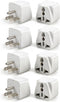 8 Pack Universal Adapter, UK to US Adapter, Europe to US Plug Adapter, Travel Adapters, American Outlet Plug Adapter