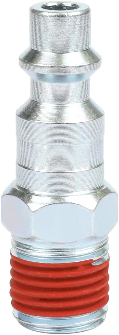 WYNNsky Air Tools Accessories Fittings, 1/4'' MNPT Zinc-Plated Plug with Sealant, I/M Type, 10 Pieces Air Quick Connect