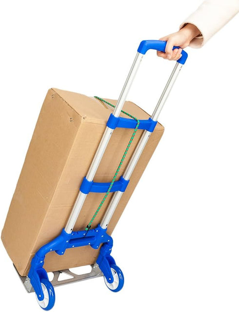 Pinikuyiro 165lbs Folding Hand Truck Aluminum Portable Folding Hand Cart Capacity Hand Cart and Dolly Ideal for Home