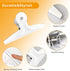 Coideal Extra Large Bulldog Clips White - 2 PCS 20cm Jumbo XL Bull Binder Paper Clip Clamps for Office