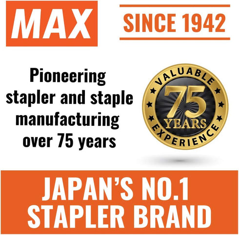 Max No.70FE Staple Cartridge - Clinch Electric Stapler - Box of 5000 Staples