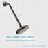 Shower Head Extension Arm, 12 Inches, Oil Rubbed Bronze, 304 Stainless Steel Shower Pipe Extension