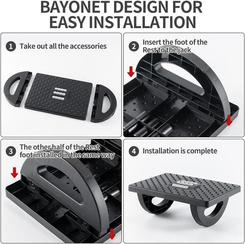 Ergonomic Foot Rest for Under Desk - Rocking Footstool with Roller Massager for Office Chair, Promote Leg Circulation