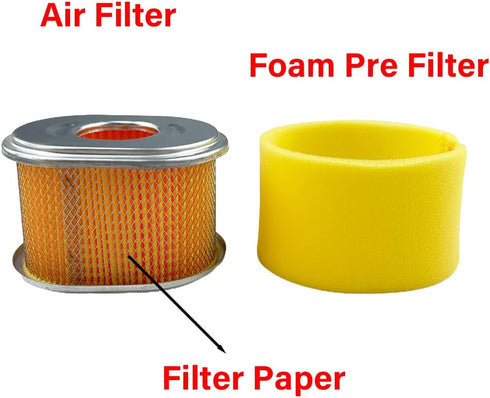 GX390 Air Filter Compatible with Honda GX340 GX 390 11HP 13HP Engine 17210-ZE3-505 17210-ZE3-010 Engines Lawn mowers Air Cleaner and More with spark plug by TURBOTUNITY