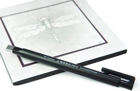 Tombow Holder Eraser, Mono Zero Square Shape Black (EH-KUS11)