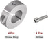 HARFINGTON 4pcs Shaft Collar, 20mm Bore Aluminum Alloy Set Screw Split Clamp-On Collars for Industry