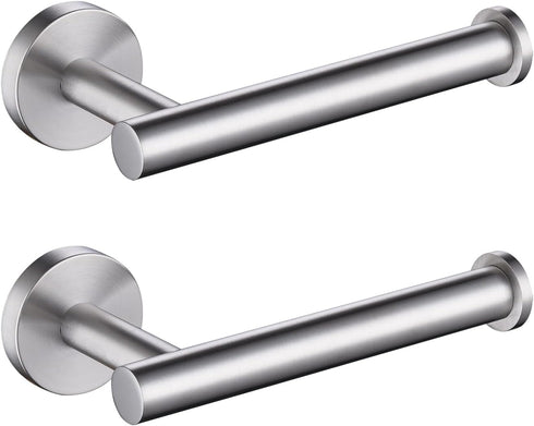 Toilet Paper Holder, SUS304 Stainless Steel Round Size, Brushed Nickel, 2 Pack