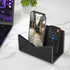 Richboom Black Acrylic Mail Holder, Envelope Holder for Desk Countertop, Letter Holder for Home Office School