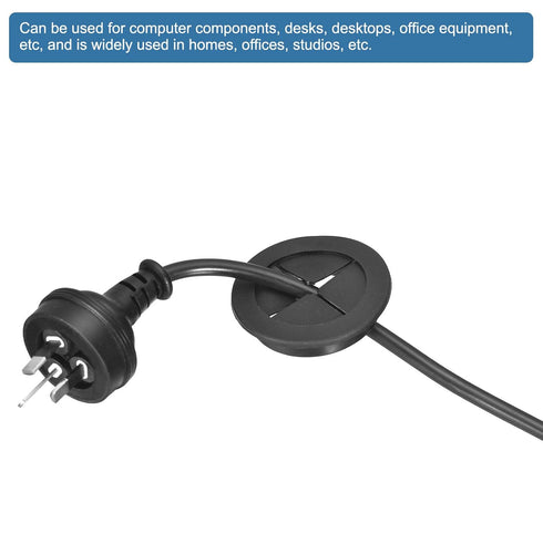 uxcell 4 Pcs 2 Inch Desk Grommet, Flexible Rubber Wire Hole Cover for Office Computer Desk