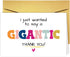 CTVSPC Cute Gigantic Thank You Card for Him Her, Appreciation Cards&Gifts for Teacher