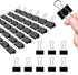 Black Binder Clips, 144 Pack, 1 Inch Standard 25mm Clamps, Medium Size, Office Clips