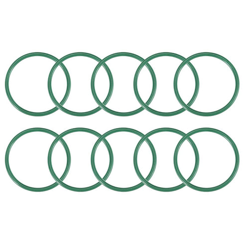 uxcell Fluorine Rubber O-Rings, FKM Seal Gasket for Machinery Plumbing, 32mm OD 28mm ID 2mm Width, Green, Pack of 10