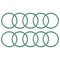 uxcell Fluorine Rubber O-Rings, FKM Seal Gasket for Machinery Plumbing, 32mm OD 28mm ID 2mm Width, Green, Pack of 10