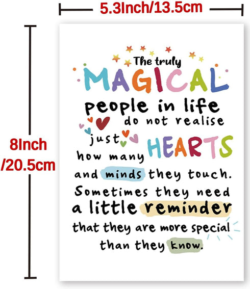 BENNLOOS Colours Positivity Cards, Thank You Friendship Card Gifts for Him Her, Beautiful Self Confidence Card