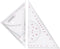 Klanata Large 405mm Marine Navigation Triangle Ruler & Protractor Set, Crystal Clear Acrylic