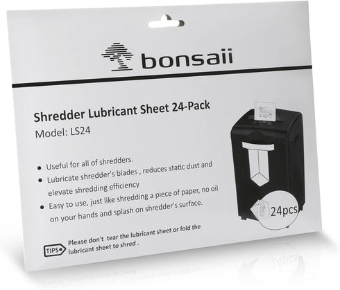 bonsaii 24-Pack (8.4 5.9 inch/Piece) Paper Shredder Lubricant Sheets, x