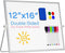 Magnetic Desktop Whiteboard with Stand, 16'' x 12'' Double-Sided Dry Erase Board with 6 Markers and 1 Eraser