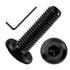 M6 x 25mm 50Pcs Flat Head Hex Socket Cap Screws, 304 Stainless Steel Full Thread Furniture Bolts, Black Oxide