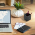 NIUBEE Black Acrylic Pen Holder 4 Pack, Desktop Pencil Cup Organizer for Office Desk Accessories