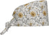 Scrub Cap for Women and Men Boho Black Leaf Pattern Adjustable Breathable