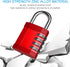 ZHEGE 4 Digit Combination Padlock for Lockers, Gym, School, Storage, Fence, Gate (2 Pack, Red)