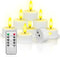 Rechargeable Tea Lights with Remote Timer & Dimmer, USB Flickering Battery Operated