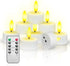 Rechargeable Tea Lights with Remote Timer & Dimmer, USB Flickering Battery Operated