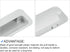 Recessed Flush Pull Handle (110x37x16mm), 2Pcs Plastic Rectangular Inset Hidden Handles for Cupboard Door Drawer