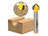 90 1/2-Inch 1/4-Inch 14991q YONICO V Groove Router Bit Degree X Diameter Shank