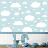 AOWDIAO 40 Cloud Wall Decals - Peel and Stick Clouds Stickers - Assorted Shapes and Sizes for Nursery, Bedroom