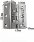 RMNBDN 2 Inch Hardware(51x15x1.0 One-Piece Eight Holes Triple Fold Hinge Iron Hinge for Cabinet Bedside Table Furniture