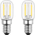 Yi Lighting T22 T7 1W LED Night Light Bulbs, E12 Base, 150lm, 15W Equivalent, Himalayan Salt Lamp Bulb, 2