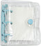 Mini Transparent 3-Ring Binder Covers, Clear Soft PVC Notebook with Snap Button Closure