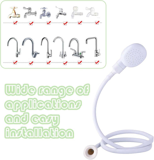 3.28ft/1m Sink Spray Hose,Portable Sink Hose Sprayer,Shampoo Sprayer Handheld Hose Shower Head Spray Hose for Bathing