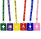 Hall Pass Lanyards with Card Passes, Unbreakable Classroom Passes Set for Teacher Parents, 6 Pcs