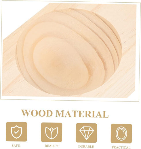 Cabilock Wooden Dumpling Wrapper Press Long Handle Maker Tool for Rice Cakes and Dumpling Skin Easy to Use Kitchen
