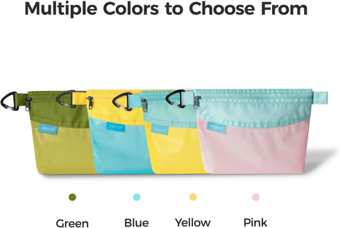 pack all Water-Resistant Material Zipper Pouch, Mesh Zipper Bag for Storage, Travel, Office (Small) (Green)
