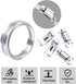 304 Stainless Steel Hose Clamp Assortment Kit, DIY 6.5FT Metal Strap + 4 Stronger Fasteners for Pipe, Duct, Tube
