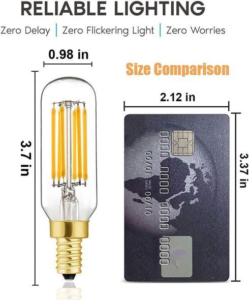 T6 Bulb Dimmable 6W 2700K T6 T25 E12 Bulb 60 AC120V 600LM e12 Bulb 6Pack XININSUN LED Equal Warm White Candelabra Led