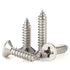 #8 x 1 Flat Head Sheet Metal Screws - 100 PCS, 304 Stainless Steel 18-8, Self Tapping Wood Screws
