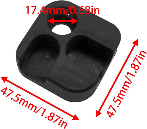 AYLIFU 1.881.880.82inch 4 Chair Rubber Legs Chair Leg Replacement Camping Chair Accessories with Screws Black