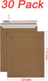 Rigid Mailers 30 Pack - 9.25 x 11.75 inches Brown Self Seal Bulk Cardboard Kraft Mailers for Documents