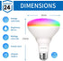 ANWIO Smart Light Bulb BR30 RGB Color Changing LED, WiFi Dimmable, E26 Base, 2 Pack