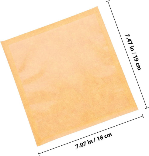 100pcs 18x19cm Packaging Abaodam Kraft Paper Bread Bags Grease Resistant Bakery Bags for Sandwiches Cookies Pastry