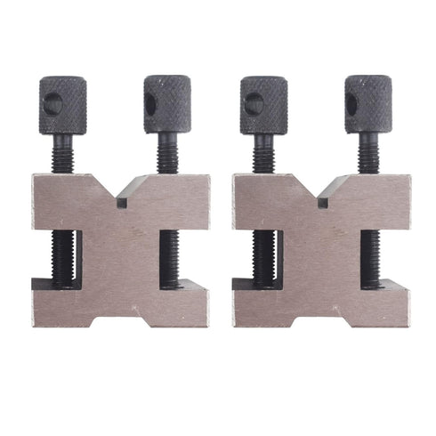 V Block Set with Clamp - Hardened Steel 90 Degree Angle Precision V Block Set with Box
