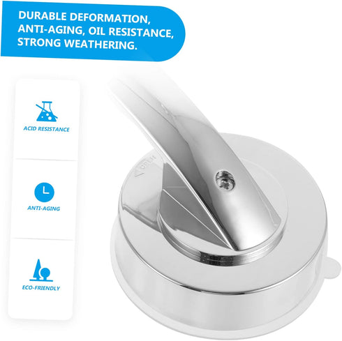 2 Pcs Bathroom Grab Bars for Elderly Shower Handles for Tub Shower Door Suction Cup Plastic Handle Knobs for Disabled