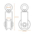 Cable Pulley Wheel Stainless Steel, Bearing Inside Rope Pulley for Gym Equipment, 4 Pack