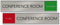 Quality Satin-Aluminum Conference Room Slider Signs - 10 x 2, Made in the USA (Red/Green)