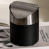 ZOOFOX Set of 2 Mini Trash Cans with Swing Lid, Brushed Stainless Steel Countertop Garbage Bins for Office